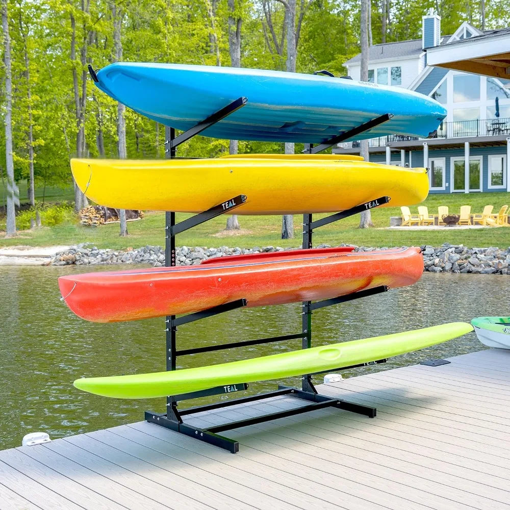 Freestanding G-Watersport Kayak and SUP Outdoor Storage Rack, Heavy Duty Adjustable Weatherproof Stand