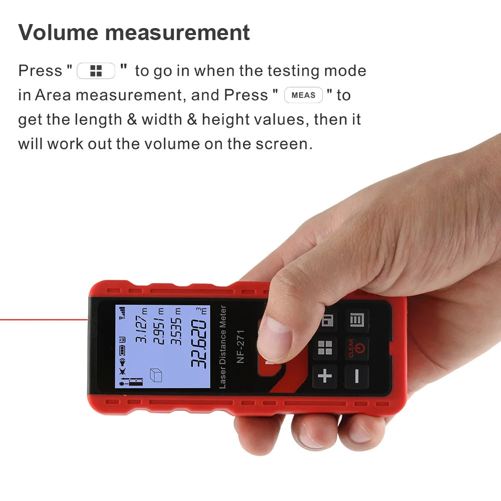 Laser Distance Meter 40M 80M Rangefinder Tape Range Finder Measure Device Digital Ruler Test Tool