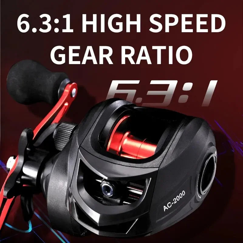 Rooblinos AC Baitcasting Reel Saltwater Freshwater Fishing Reels Max Drag 8KG Light Surf Cast Reel Baitcaster Reels