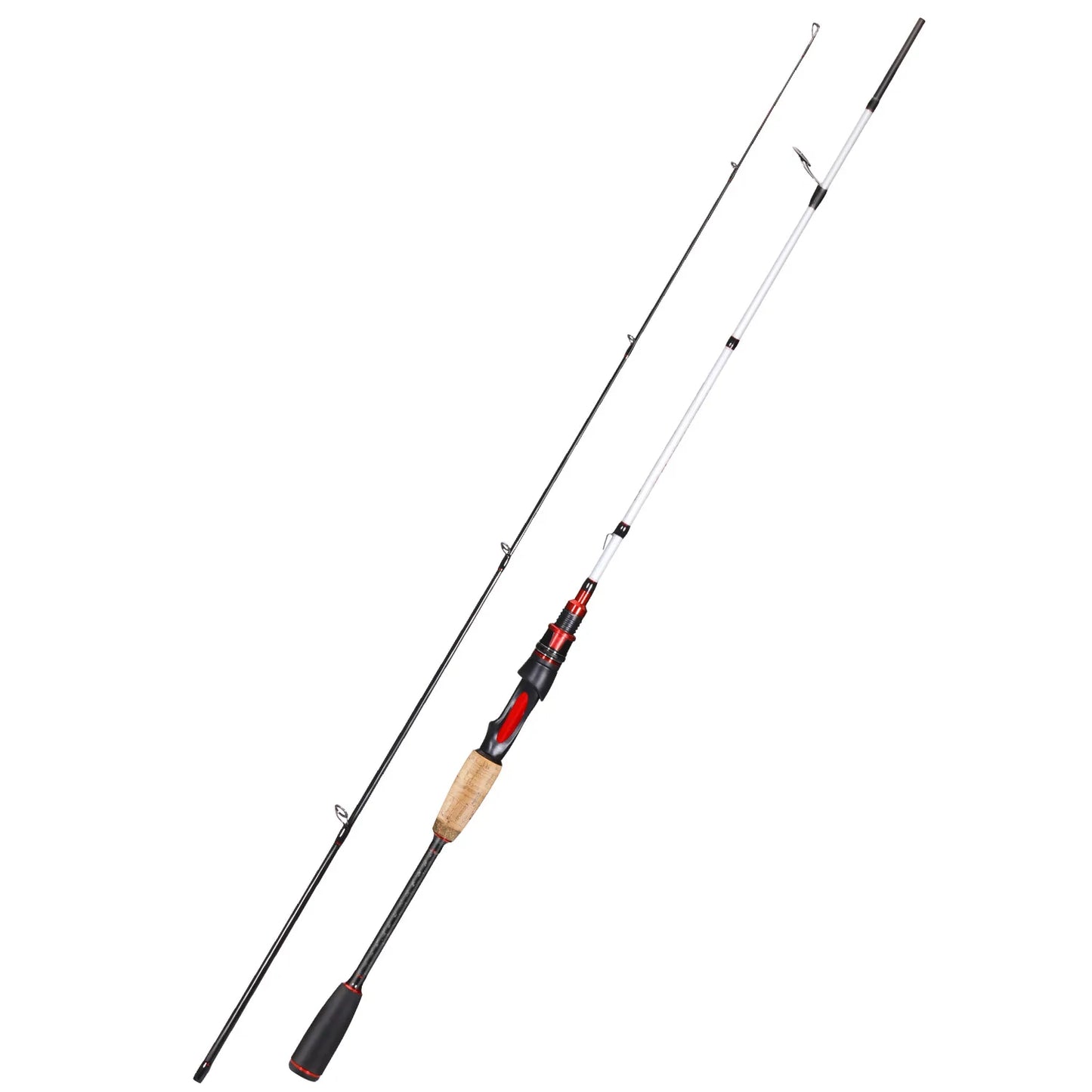 Fishing Rod 1.8-2.1m Spinning/Casting Fishing Rod MH Power Carbon Fishing Rod 2 Sections 8-17lb