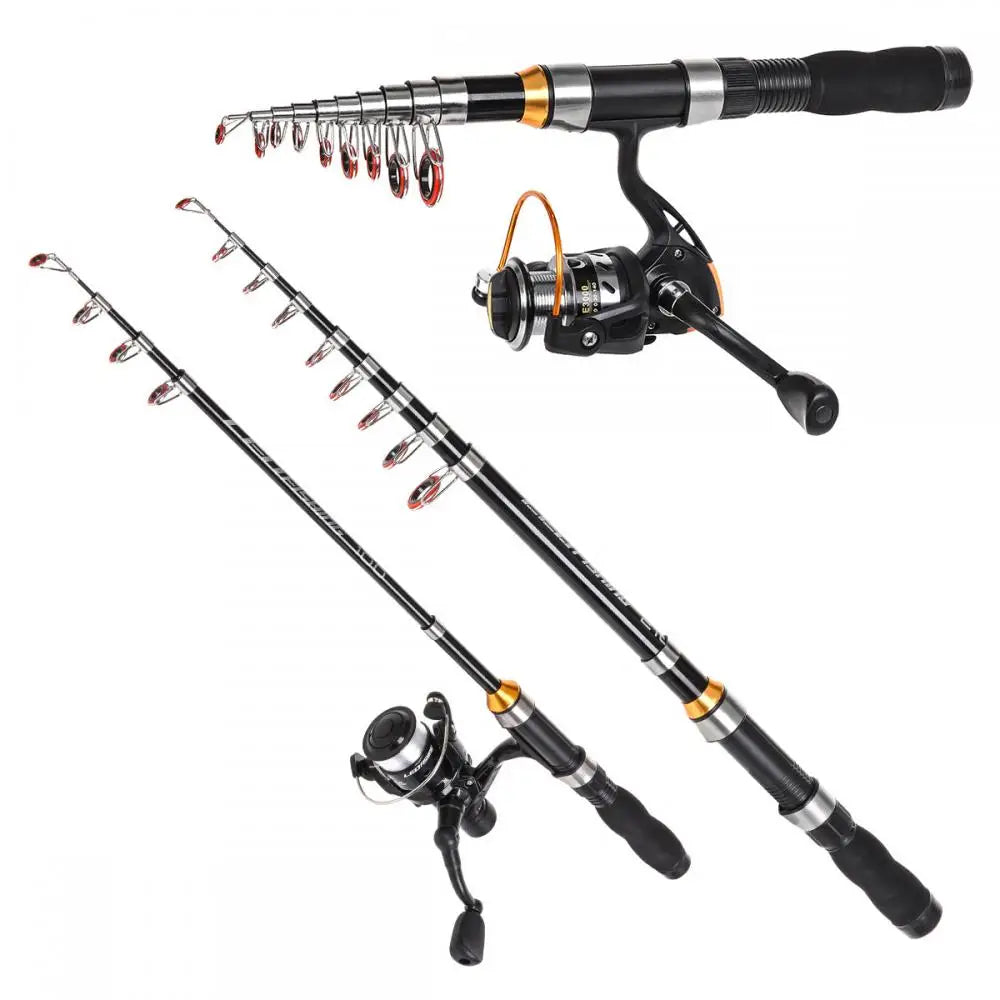 Telescopic Fishing Rod Portable Sea Spinning Rod Ultralight Carbon Fiber Lure Carp Feeder Rod Spinning Casting Fishing Rod