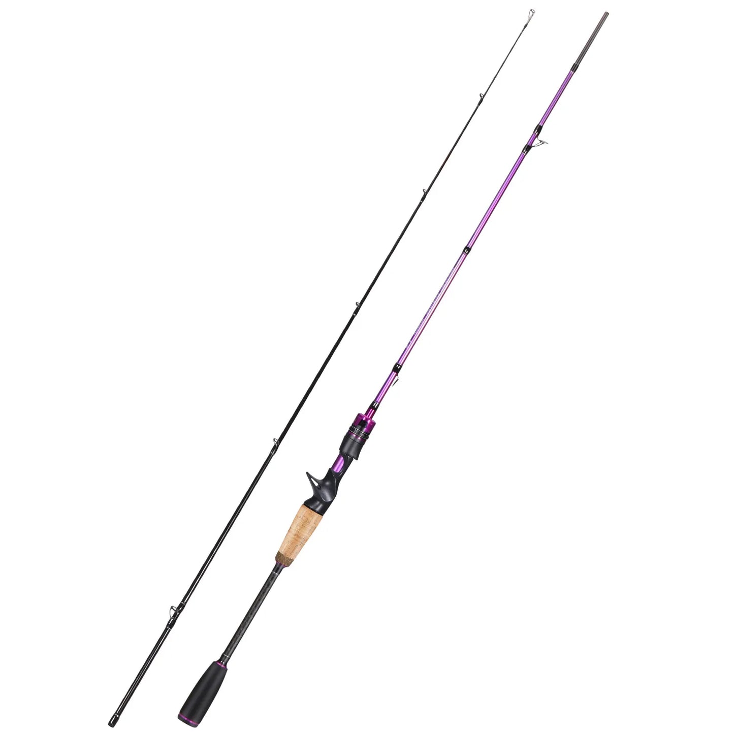 Fishing Rod 1.8-2.1m Spinning/Casting Fishing Rod MH Power Carbon Fishing Rod 2 Sections 8-17lb