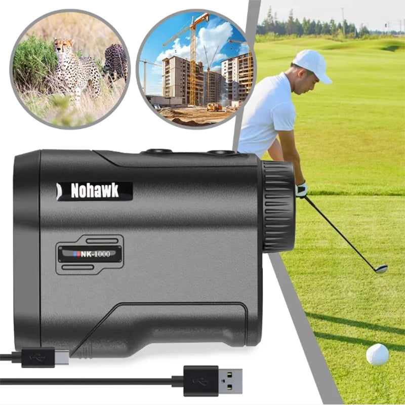 Golf Laser Rangefinder USB Rechargeable with Slope Compensation For Golfer Range Finder Hunting Monocular