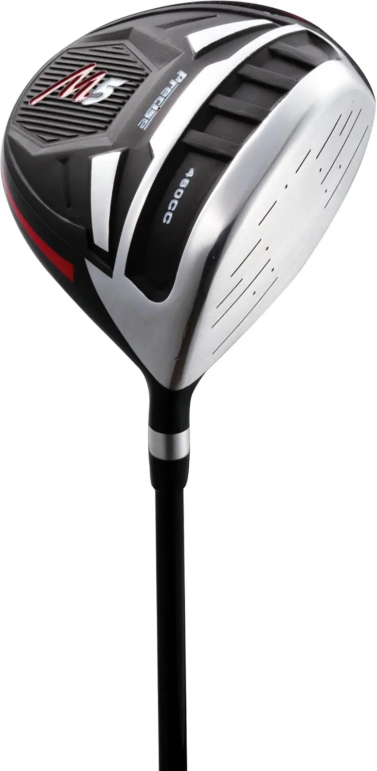 Left Handed M5 Golf Club Set for Tall Men, Black/Red