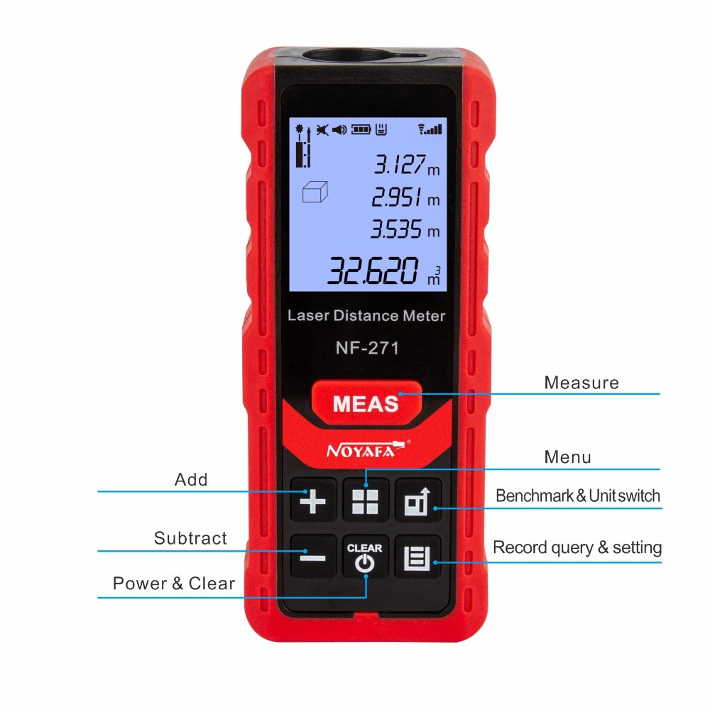 Laser Distance Meter 40M 80M Rangefinder Tape Range Finder Measure Device Digital Ruler Test Tool