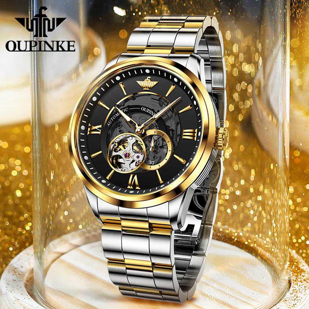 Automatic Watch for Men Luxury Brand Imported Japan Movement Sapphire Mirror Skeleton Waterproof Mechanical Wristwatches