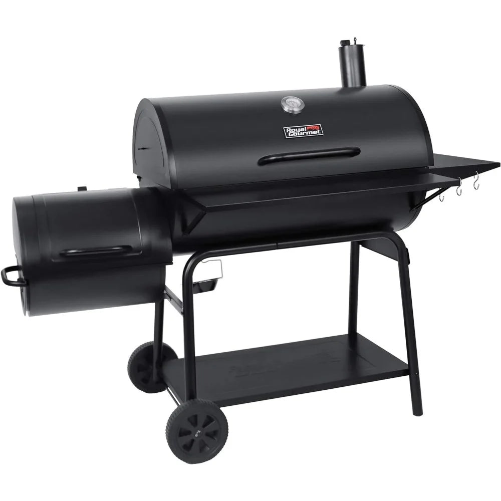 Charcoal Grill with Offset Smoker Burch BBQ,Barrel Grill and Smoker Combo, 1200 Square Inches ,BBQ.