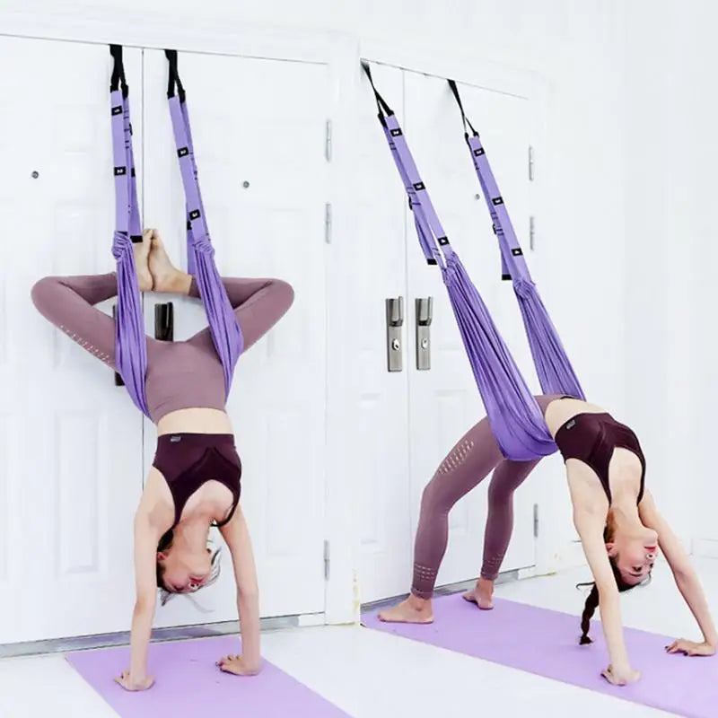 Adjustable Aerial Yoga Strap Elastic Stretch Door Hanging Yoga Belts