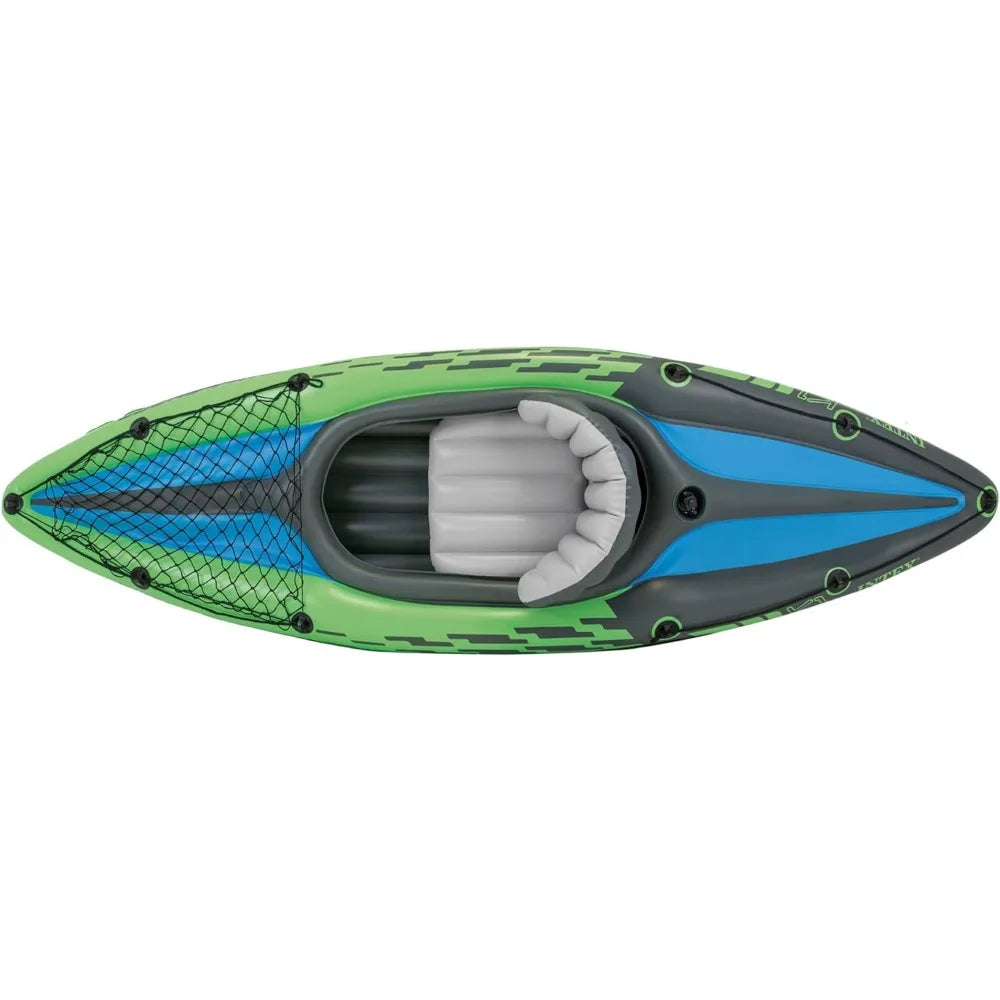 Challenger Inflatable Kayak Series: includes Deluxe 86in Kayak Paddles and High-Output Pump – SuperStrong PVC